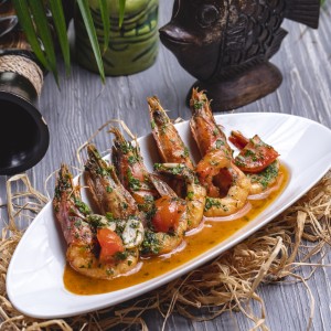 golden herb crusted shrimps